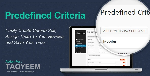 دانلود taqyeem - predefined criteria addon برای وردپرس - سیستم نقد و بررسی وردپرس