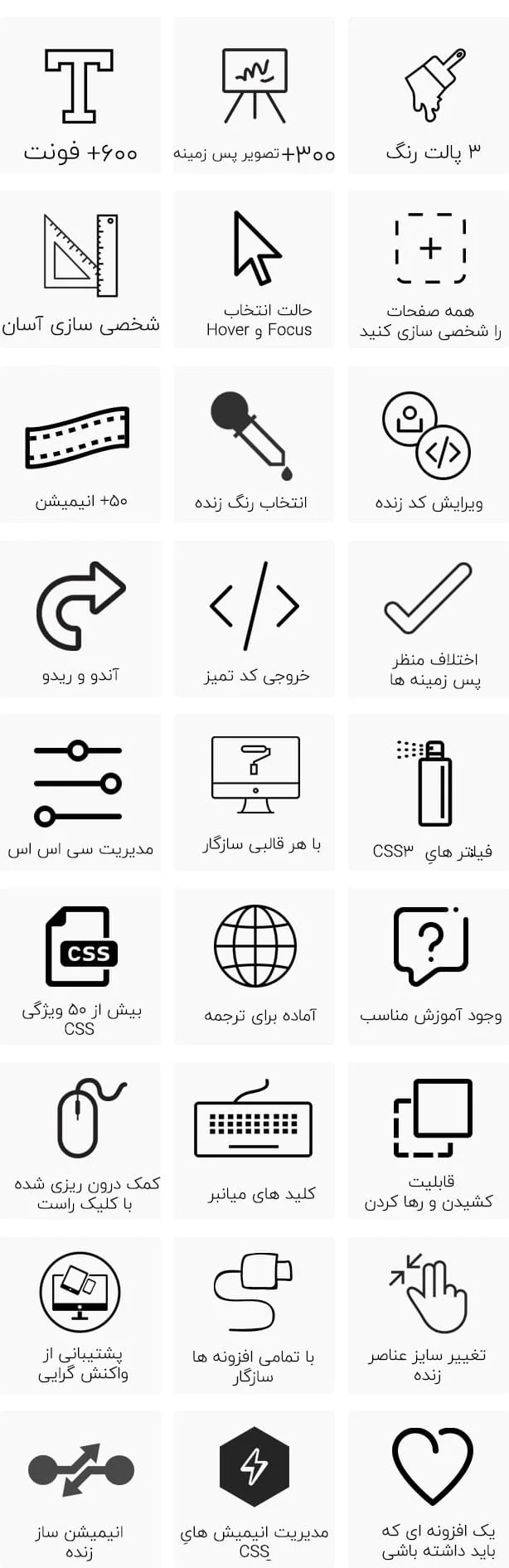 امکانات افزونه مداد زرد وردپرس