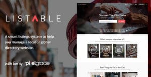 دانلود قالب LISTABLE - قالب دایرکتوری وردپرس