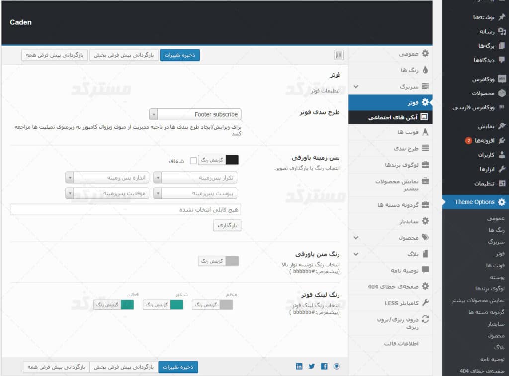 ترجمه فارسی قالب caden برای وردپرس