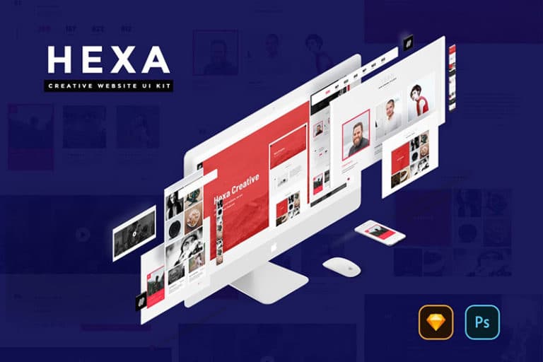 دانلود کیت UI وبسایت HEXA محصول Envato Elements