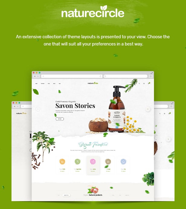 دانلود قالب NatureCircle برای پرستاشاپ قالب محصولات ارگانیک