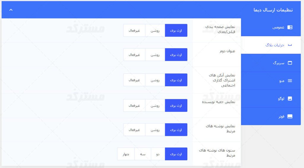 دانلود قالب noor با ترجمه فارسی