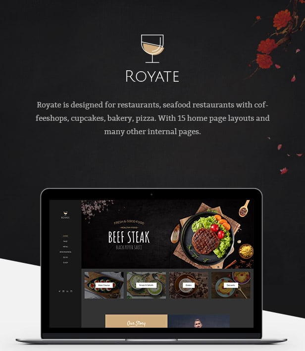 قالب کافی شاپ رستوران فست فود html royate
