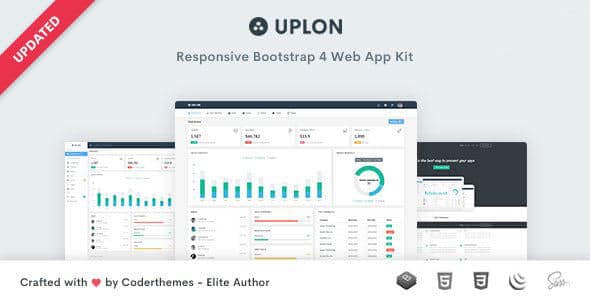 دانلود Uplon - Responsive Bootstrap 4 Web App Kit