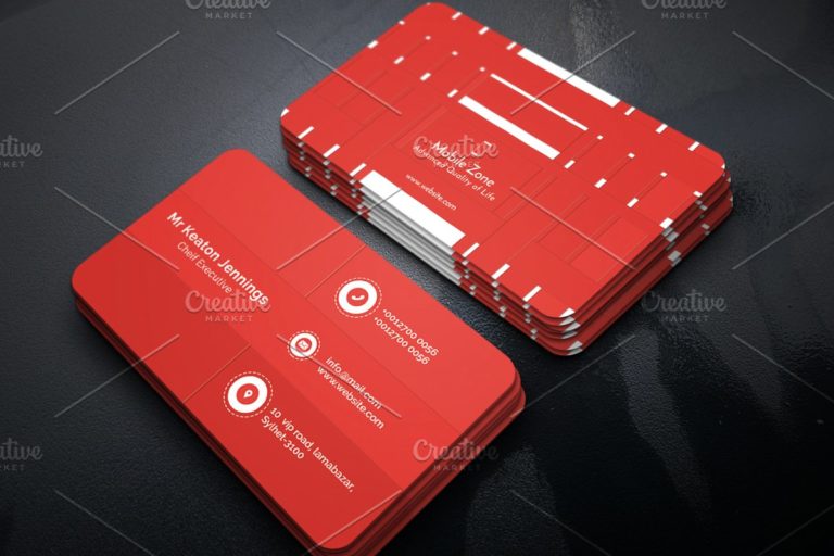 دانلود Mobile Zone Business Card کارت ویزیت لایه باز
