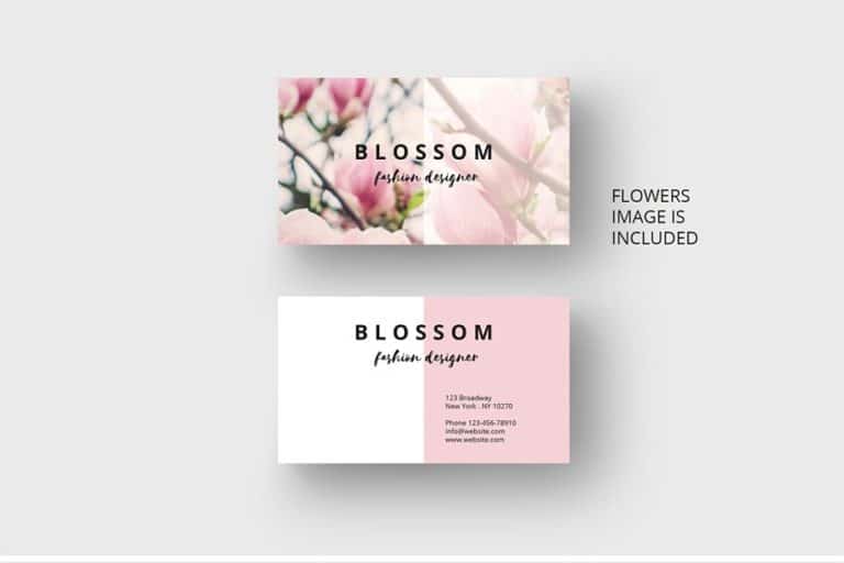 دانلود Vintage flower business card کارت ویزیت طرح گل