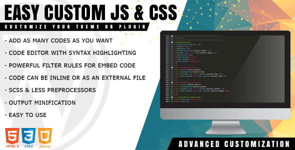 دانلود افزونه Easy Custom JS And CSS برای وردپرس - مسترکد