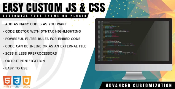 دانلود افزونه Easy Custom JS and CSS برای وردپرس
