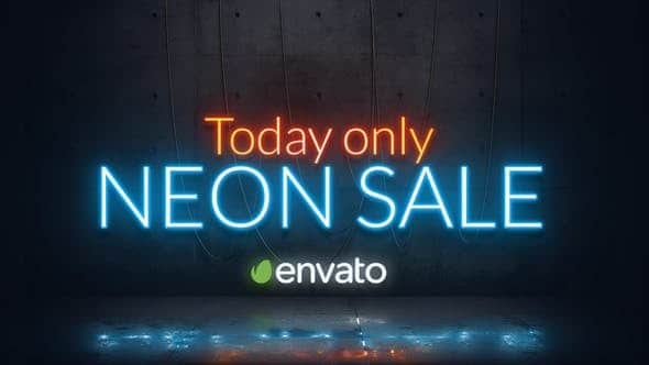 دانلود Neon Sale - پروژه ویدیو تبلیغاتی افتر افکت
