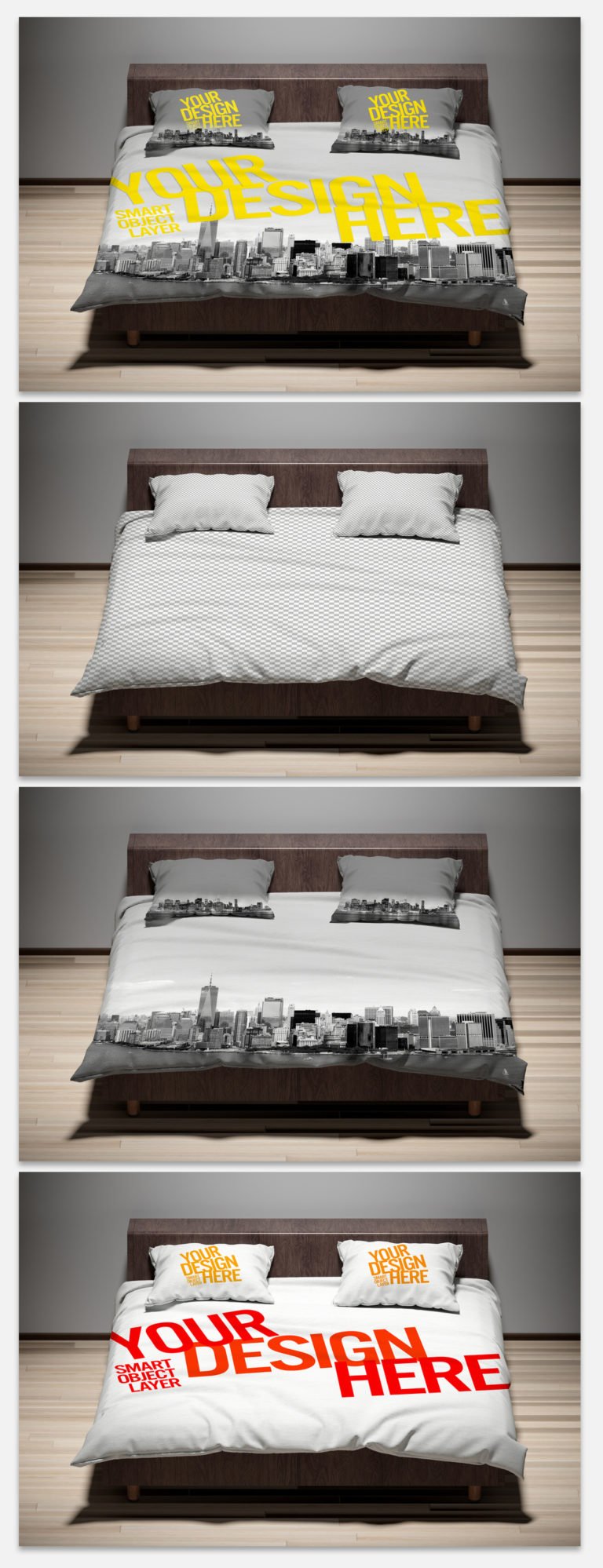 دانلود موکاپ بالش و پتو Pillows and Comforter Mockup