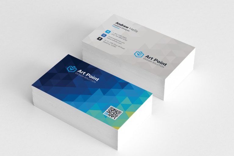 دانلود Polygon Background Business Cards - کارت ویزیت با پس زمینه چندضلعی