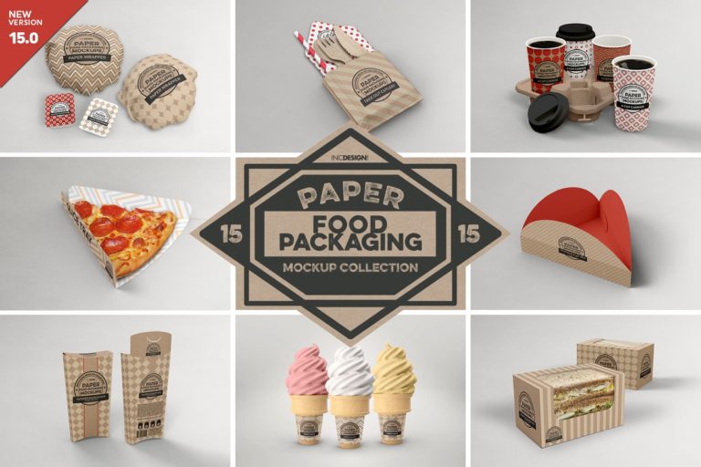 دانلود VOL.15 Food Box Packaging Mockups - ماک آپ بسته بندی غذا