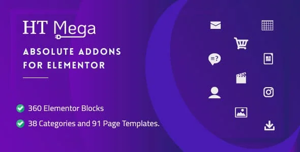 دانلود افزونه HT Mega – Absolute Addons for Elementor Page Builder