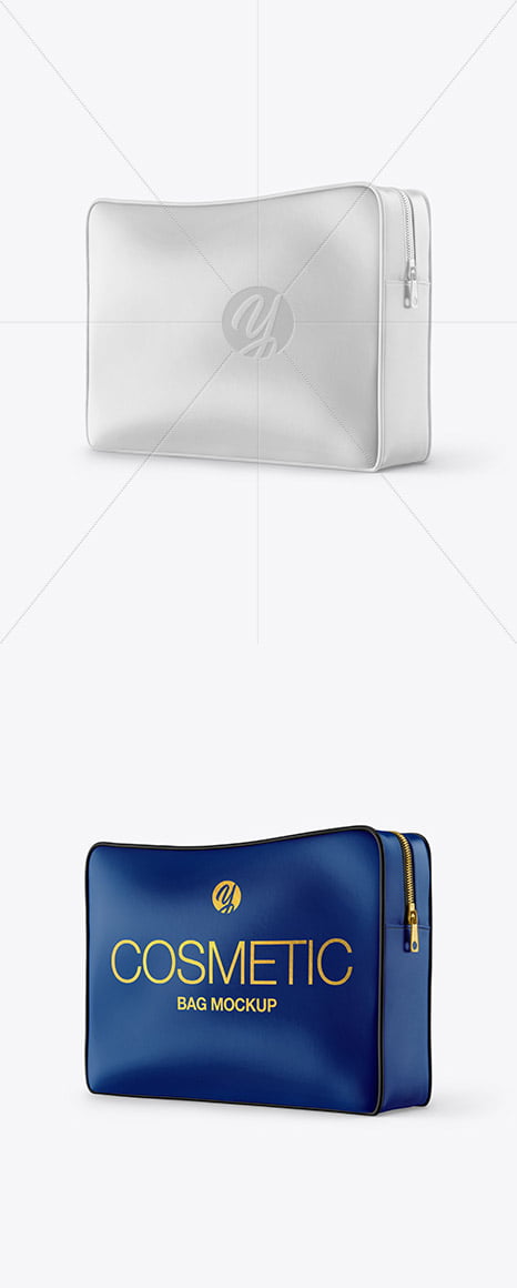 Download دانلود Matte Cosmetic Bag Mockup - موکاپ کیف لوازم آرایشی - مسترکد