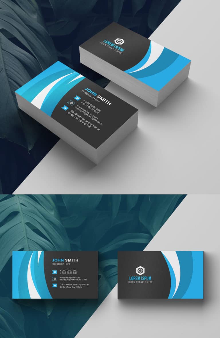 دانلود Blue Business Card Layout - بیزینس کارت آبی