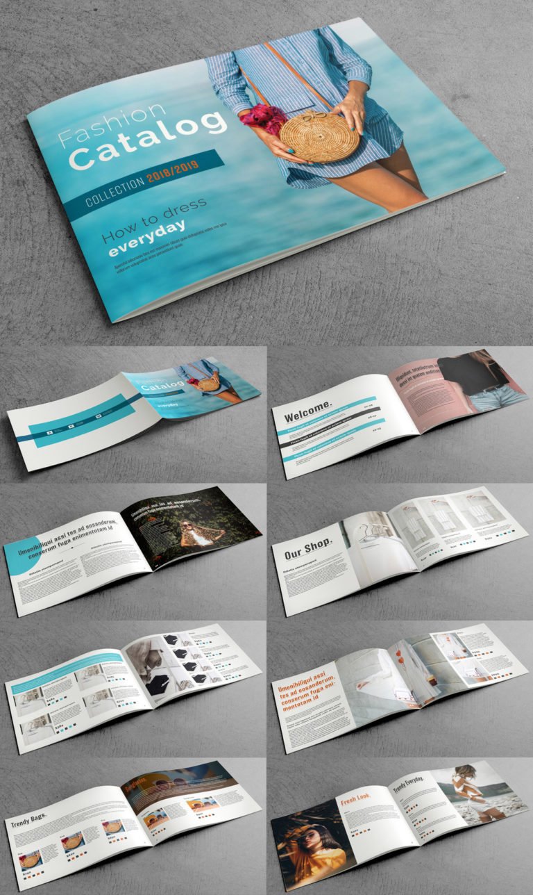 دانلود Catalog Layout with Blue Accents - طرح لایه باز کاتالوگ