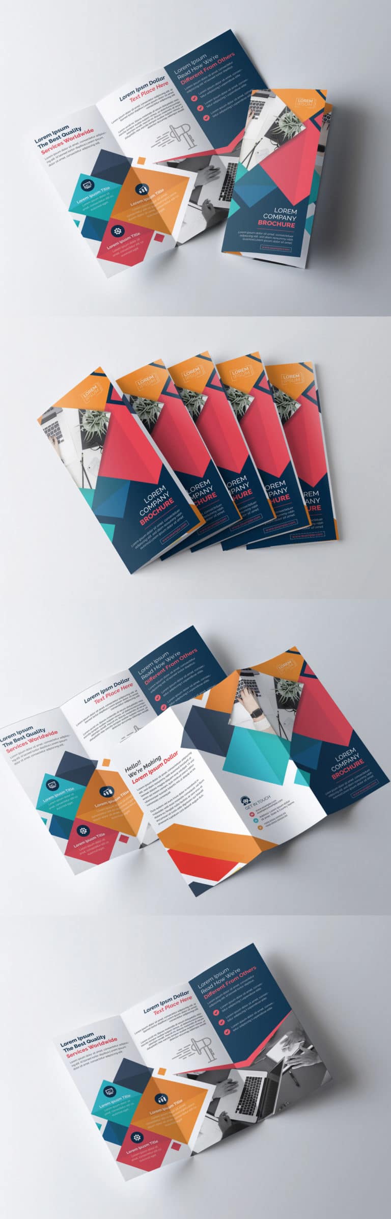 دانلود Business Flyer With Blue Accents - تراکت شرکتی