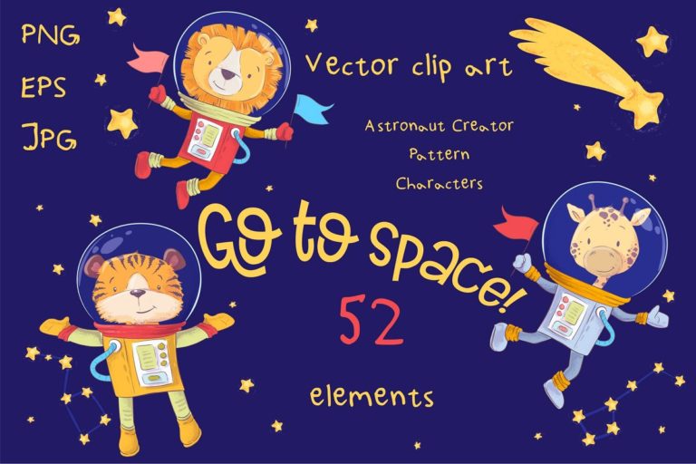 دانلود Space – vector clip art - نقاشی وکتور فضایی