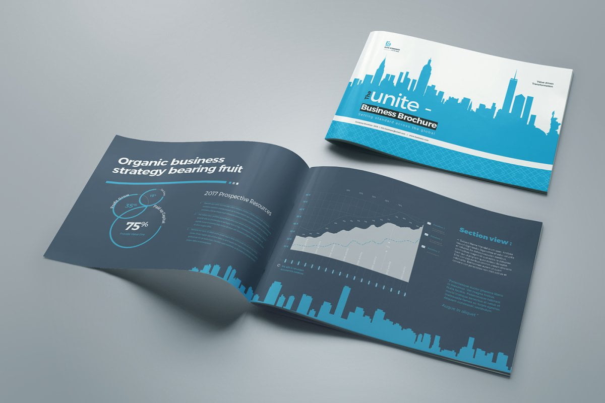 دانلود Unite Business Brochure - طرح بروشور شرکتی عریض