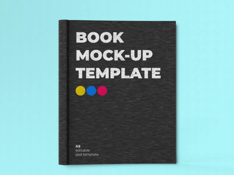 دانلود A5 Book Cover Mockup - موکاپ جلد کتاب