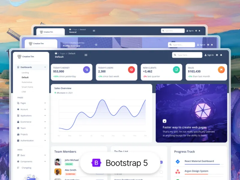 دانلود قالب Argon Dashboard 3 PRO