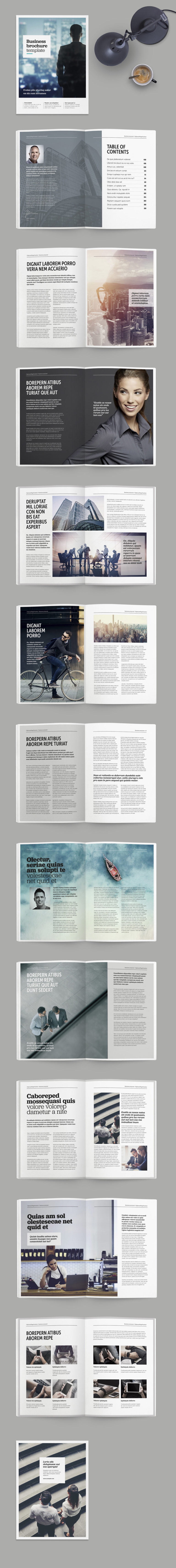 دانلود Brochure/Magazine Layout with Bold Title Treatments - طرح بروشور و مجله