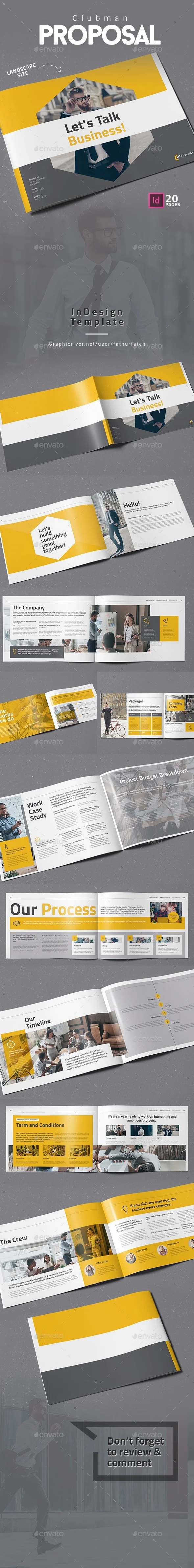 دانلود Clubman Proposal Landscape - طرح لایه باز پروپوزال