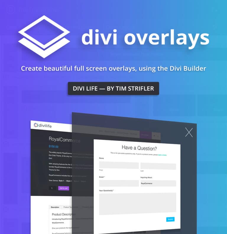 دانلود افزونه Divi Overlays