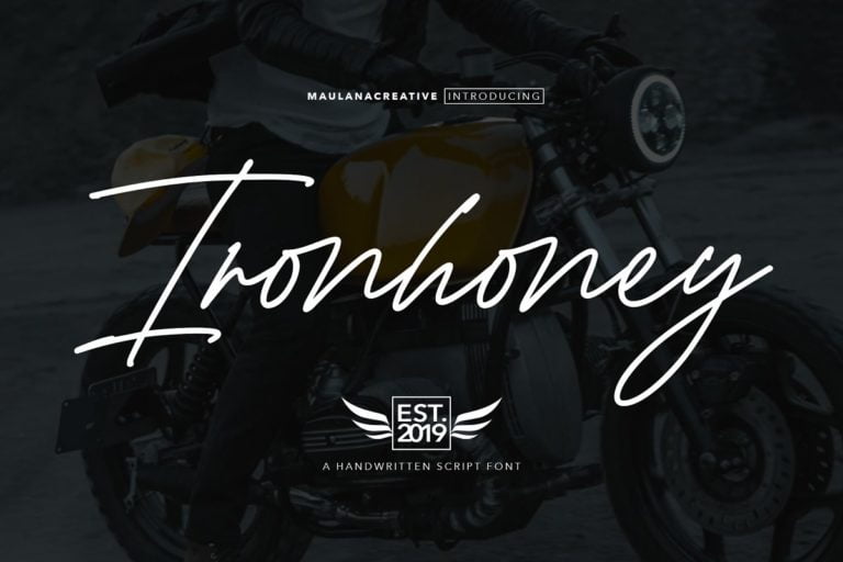 دانلود Ironhoney Signature Font - فونت انگلیسی