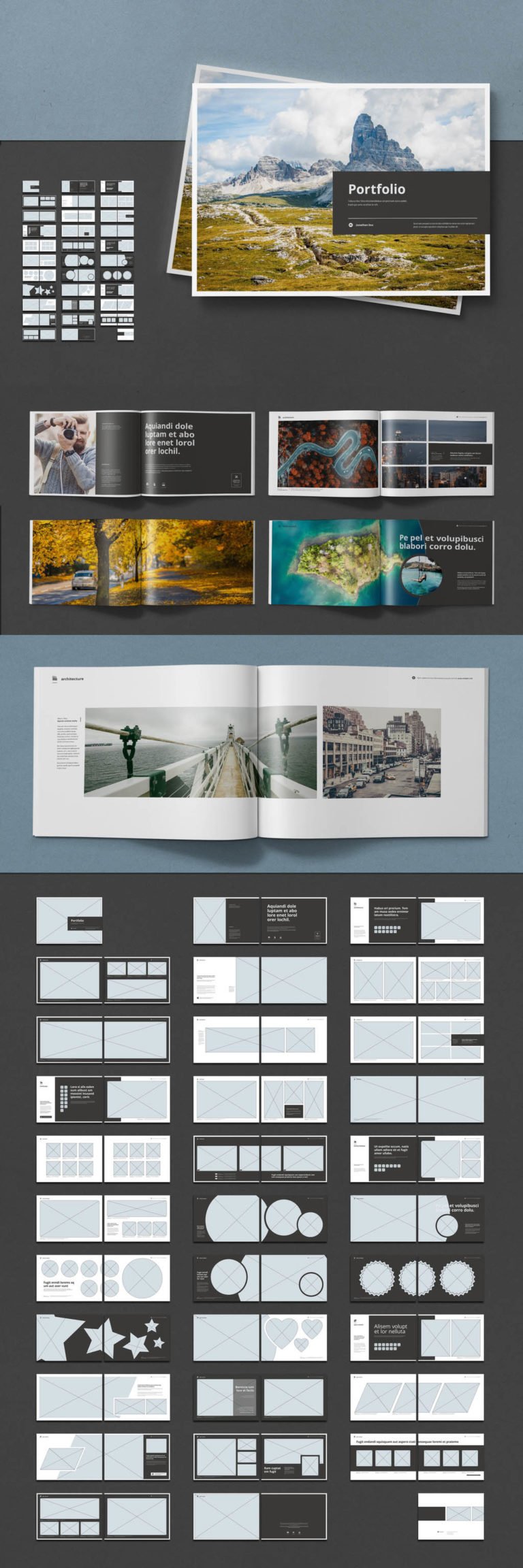 دانلود Landscape Portfolio Layout - طرح پورتفولیو لایه باز