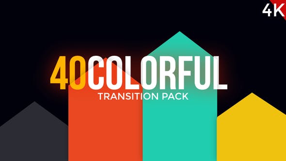 دانلود Modern Colorful Transitions Pack - تمپلیت پریمیر پرو