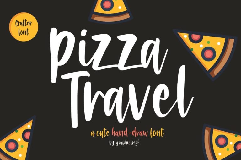 دانلود Pizza Travel - Cute Brush Font - فونت انگلیسی