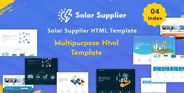 دانلود قالب HTML ریسپانسیو Solar Supplier