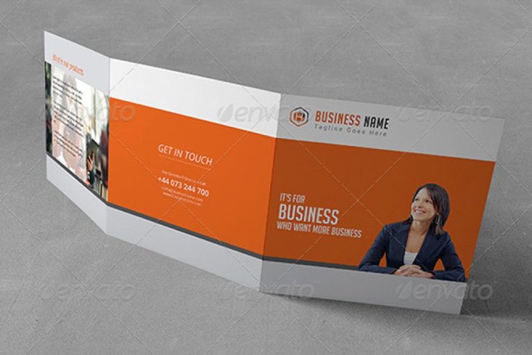 دانلود Square Trifold Brochure - طرح بروشور سه لت