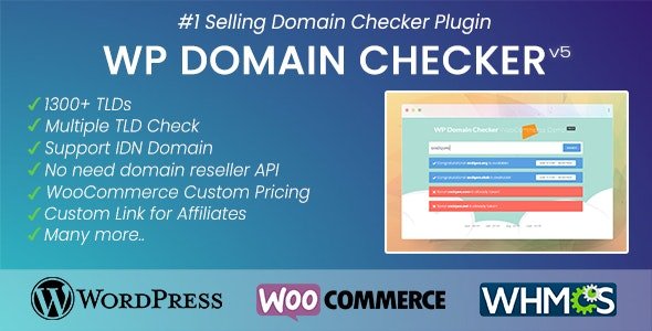 دانلود افزونه WP Domain Checker - جستجوی دامنه در وردپرس