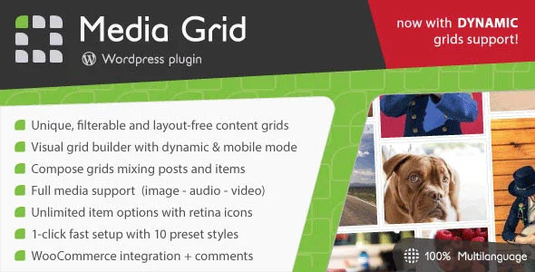 دانلود افزونه Media Grid برای وردپرس