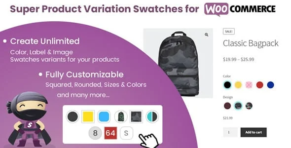 دانلود افزونه Super Product Variation Swatches for WooCommerce