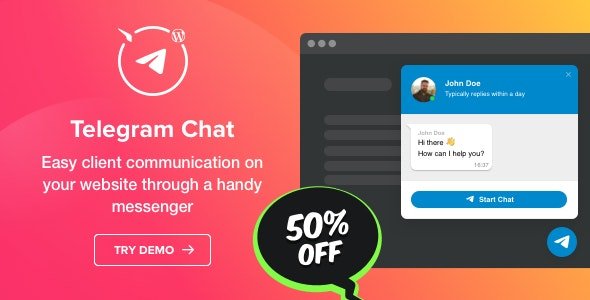 دانلود افزونه Telegram Chat برای وردپرس
