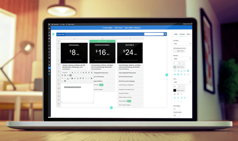دانلود افزونه WP Table Manager برای وردپرس