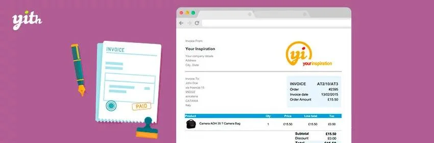 دانلود افزونه YITH WooCommerce PDF Invoice and Shipping List Premium
