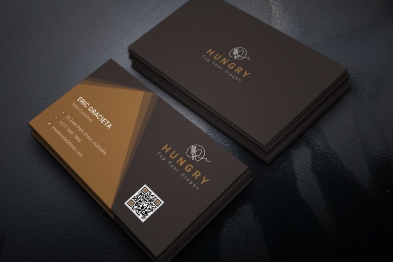 دانلود Restaurant Business Card - کارت ویزیت رستوران با رنگ تیره