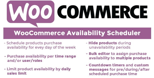 دانلود افزونه WooCommerce Availability Scheduler