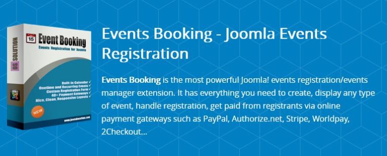 دانلود افزونه Events Booking برای جوملا