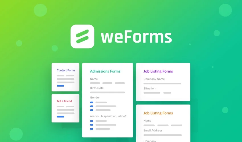 دانلود افزونه weForms برای وردپرس