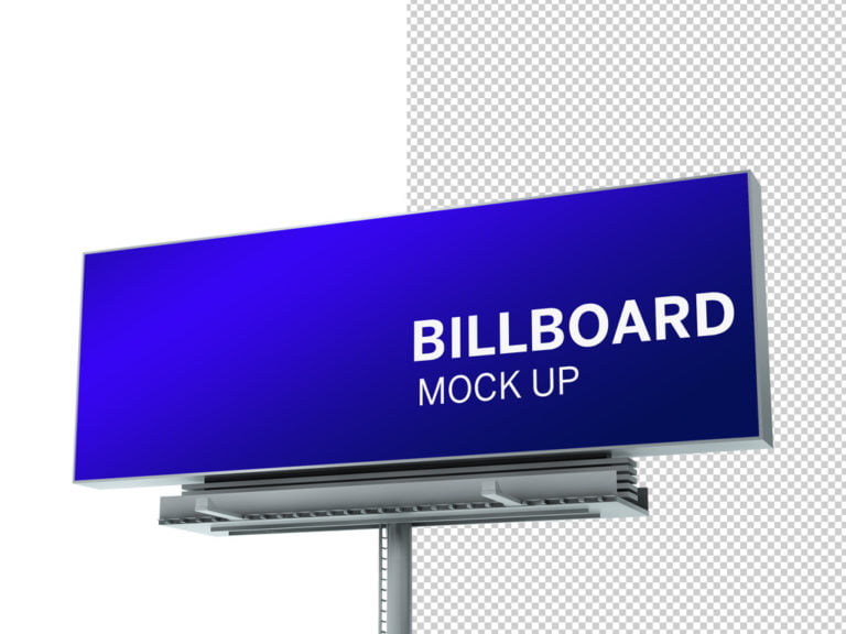 دانلود Billboard Mockup on White - موکاپ بیلبورد تبلیغاتی