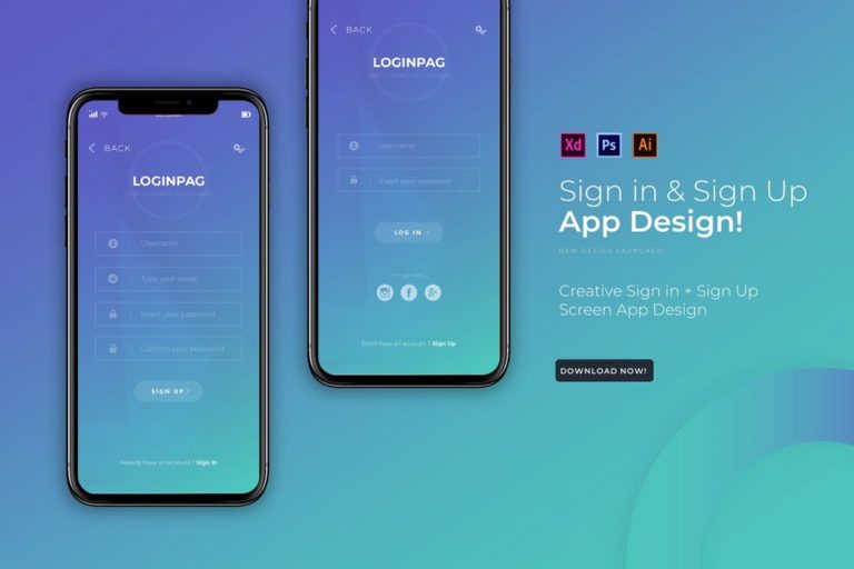 دانلود طرح اپلیکیشن Loginpag Login