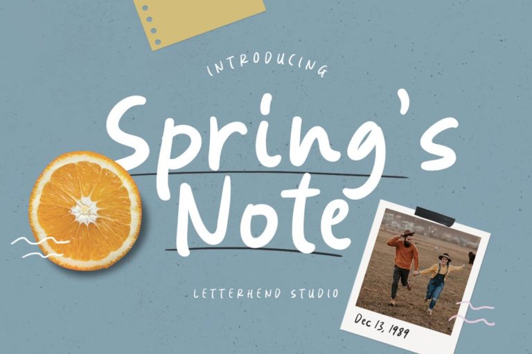 دانلود فونت دست نویس Spring’s Note