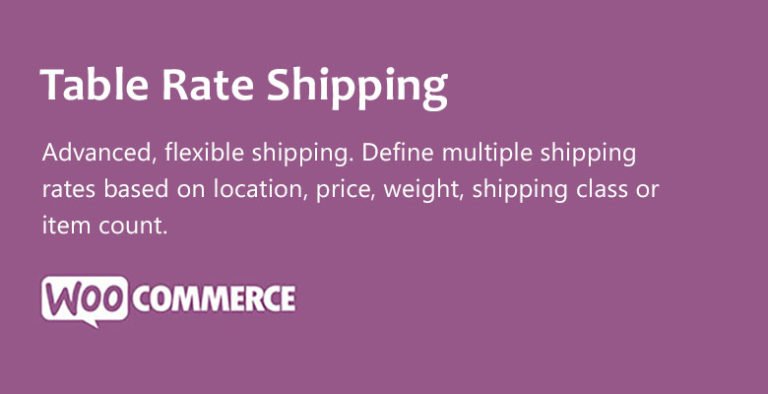 دانلود افزونه WooCommerce Table Rate Shipping