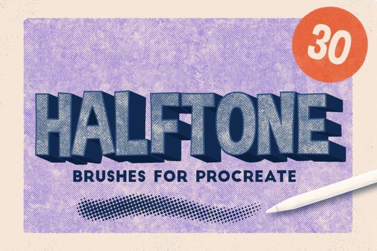 دانلود HALFTONE BRUSHES FOR PROCREATE